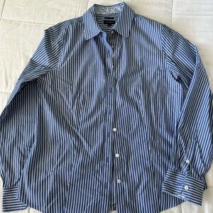 Talbots Blue Striped Women's Button Down Shirt
